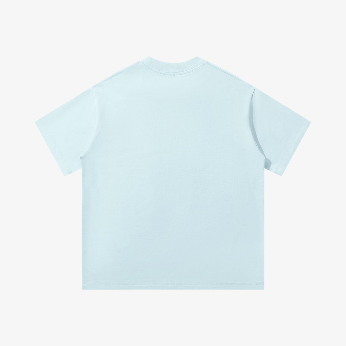 Belvarri oversized heavyweight cotton t-shirt in light blue with a clean round neckline and drop-shoulder silhouette.